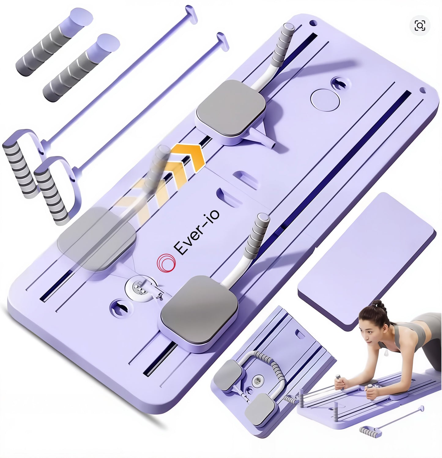 Ever-io™ Adjustable Pilates Reformer – Full Body Home Workout System