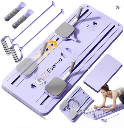 Ever-io™ Adjustable Pilates Reformer – Full Body Home Workout System